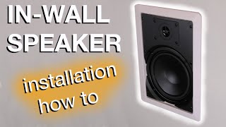 InWall speaker installation  How to [upl. by Dove]