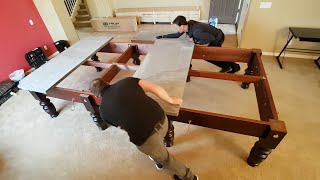 Full size 12ft Riley Snooker table installation time lapse Fitting by Riley England [upl. by Eidde]