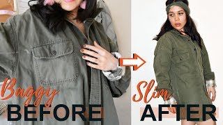 HOW TO EASILY amp SEAMLESSLY RESIZE YOUR OVERSIZED JACKET [upl. by Turtle]