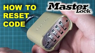 HOW TO CHANGE MASTER LOCK COMBINATION CODE [upl. by Yajet]