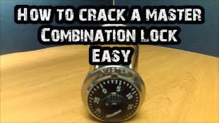 How To Crack a Master Lock Combination Lock EASY 🔴 [upl. by Osmund]