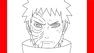 How To Draw Obito Uchiha From Naruto  Step By Step Drawing [upl. by Ameer]