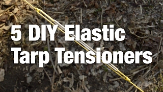 5 DIY Elastic Tarp Tensioners [upl. by Alaehs]