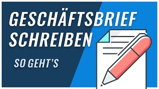 Geschäftsbrief schreiben  Tipps amp Formulierungen [upl. by Alejoa62]