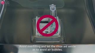 LG Dishwasher  How to Use Rinse Aid [upl. by Marlena960]