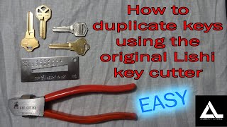 348 How to duplicate a key with the Lishi key cutter [upl. by Anoek]