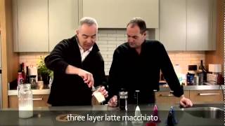 aerolatte  milk frother makes three layer caffè latte macchiato [upl. by Asaeret930]