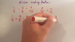 Division involving Fractions  Corbettmaths [upl. by Cozmo485]