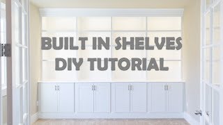 DIY Built In Shelves Tutorial  Base  Cabinets  Part I [upl. by Eckmann263]