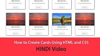 How to Create Cards Design Using HTML and CSS [upl. by Yelyak]