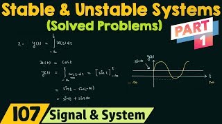 Stable and Unstable Systems Solved Problems  Part 1 [upl. by Leticia]