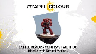 How to Paint Battle Ready Blood Angels Tactical Marines – Contrast Method [upl. by Eyks]