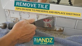 How To Remove Backsplash Tile Like A CHAMP [upl. by Ahsrop552]