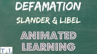 What is Defamation Slander amp Libel  Quick Lessons  Episode  3 [upl. by Clarance755]