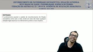 STJ INFO 834 paternidade socioafetiva e adoção [upl. by Egroeg913]