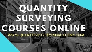 Qs  Quantity Surveying Training Courses In Online [upl. by Murdoch]