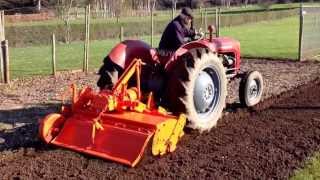 Massey Ferguson 35x With Howard Rotavator [upl. by Deyas]