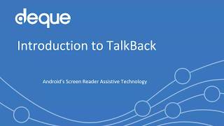 Intro to Talkback Androids Screen Reader Assistive Technology [upl. by Cheyne]