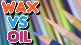 Wax VS Oil  Colored Pencil REVIEW [upl. by Phalan]