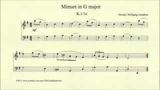 Mozart Minuet in G major K1 1e [upl. by Ankeny469]