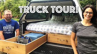 Our Truck Bed Camping Setup  DIY and Stealth [upl. by Rothberg]