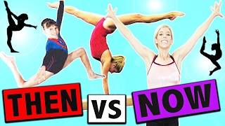 TRYING GYMNASTICS THEN VS NOW  Rebecca Zamolo [upl. by Roch828]