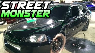 NASTY K20 Turbo Civic Battles the STREETS [upl. by Atteuqehs]