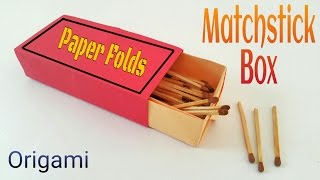 How to make a paper quotMatchstick boxquot  Useful Origami Tutorial [upl. by Anson]