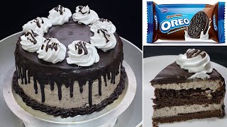 सॉफ्ट और स्पंजी OREO चॉकलेट बर्थडे केक बिना अंडा बिना ओवन  Easy Chocolate Cake Recipe  Easy Cake [upl. by Zulaledairam258]