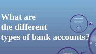 What are The Different Types of Bank Accounts [upl. by Annekcm]