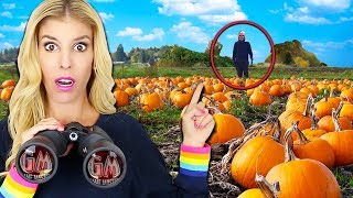 Spying on Ex GAME MASTER SPY at Abandoned Halloween Pumpkin Patch Hideout Escape Room in Real Life [upl. by Eislrahc]