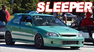 Sleeper 960HP AWD Civic Runs 8s on Street Tires The Perfect Street Honda [upl. by Ynatirb]