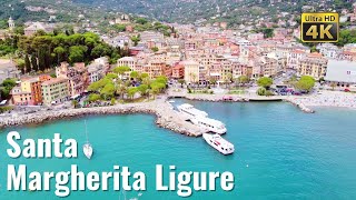 Santa Margherita Ligure 💖 Italy walking tour in 4k  Near Portofino [upl. by Jarad]