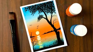 Easy Painting for Beginners  Poster Colour Painting Ideas [upl. by Foley444]