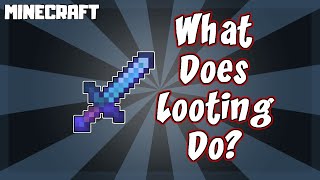 What Does LOOTING Do in Minecraft [upl. by Brennen]