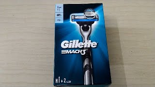 Gillette Mach 3 Manual Razor and Cartidge unboxing [upl. by Liemaj]