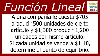 Funciones lineales  Problema 4 [upl. by Odnalro]