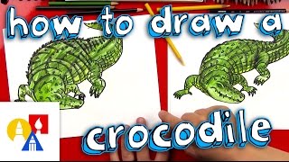 How To Draw A Realistic Crocodile [upl. by Marisa]