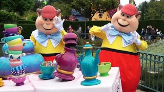 Tweedle Dee amp Tweedle Dum Character Fun Greet in Fantasyland Disneyland Paris  Alice in Wonderland [upl. by Stanwood786]