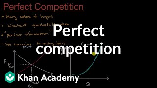 Perfect competition  Microeconomics  Khan Academy [upl. by Hailee]