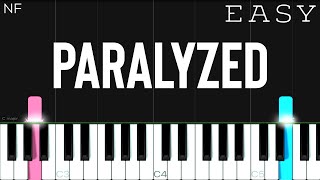 NF  Paralyzed  EASY Piano Tutorial [upl. by Maurita]