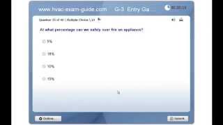 HVAC Exam Guide Practice  Gas Technician Test G3 Entry Level [upl. by Gnof]