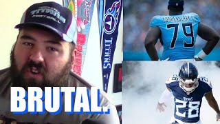 Tennessee Titans fan reaction to TERRIBLE news about Lloyd Cushenberry and Quandre Diggs being out [upl. by Aubry509]