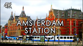 【4k】Amsterdam Centraal Station  🇳🇱 Netherlands Walking Tour 27 minutes  4k l 60 UHD ASMR [upl. by Ahsiekrats453]