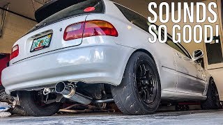 INSTALLING HKS HiPower exhaust  CIVIC EG [upl. by Brecher673]