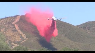 California battles fires with quotfire planequot [upl. by Aicitan]