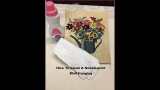 How To Clean A Needlepoint Wall Hanging [upl. by Odlaumor]