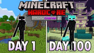 I Survived 100 Days as an ENDERMAN in Hardcore Minecraft… Heres What Happened [upl. by Gareri553]