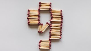 quotMatchstick Fire Art – Letter R Burningquot [upl. by Rebecka]