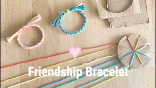 Friendship Bracelet  using cardboard wheel [upl. by Seaman392]